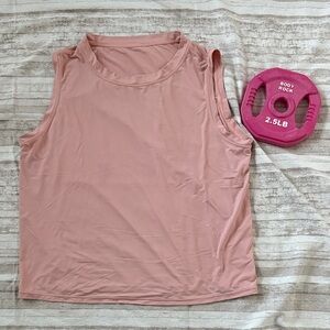 💪🏻 Dragon Fit Light Pink Medium Crop Muscle Tee